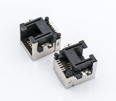 RJ11 Modular Jack,Shielded, SMT， RJ12 Telephone Jack 6P6C, Offset ,HULYN