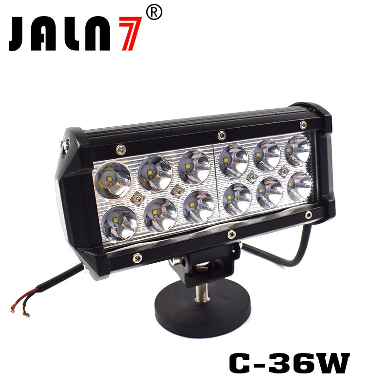 LED Light Bar JALN7 36W CREE Spot Flood Combo LED Driving Lamp Super Bright Off Road Lights LED Work Light Boat Jeep