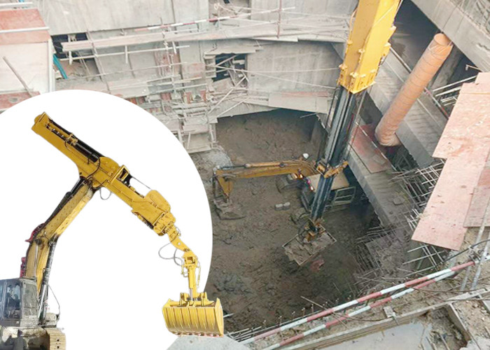 35m Excavator Telescopic Dipper Arm For Construction Work Big Bucket Capacity