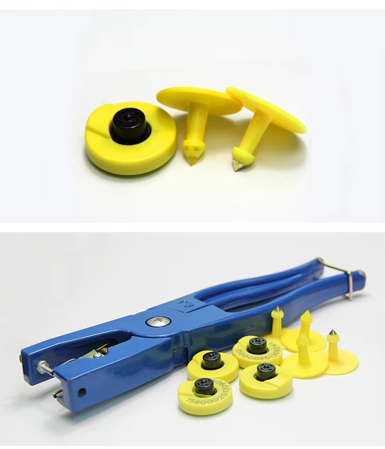 TPU Material 134.2Khz RFID Ear Tag , Passive Round Livestock Animal Tag