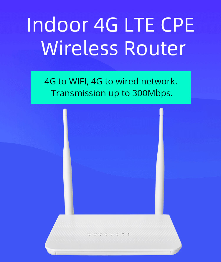 Unlock Wifi 4G LTE Sim Router Cat4 2.4GHz 300mbps With Lan Port