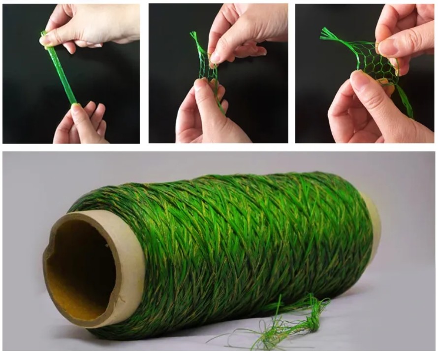 PE Monofilament Artificial Grass Yarn Synthetic Turf Raw Materials Fibrillated
