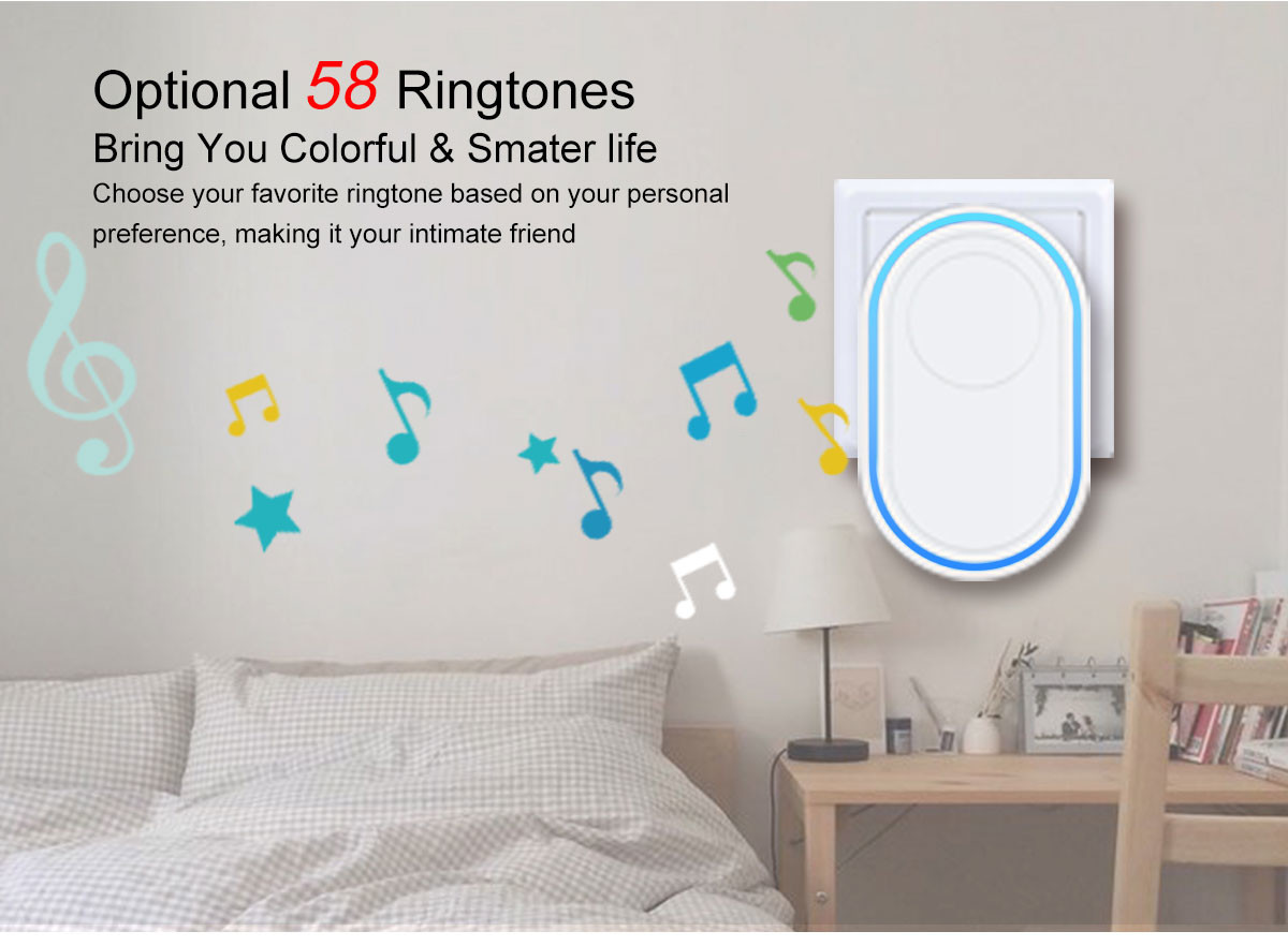 Wifi Smart Home Tuya App Control Waterproof Alexa Wireless Doorbell