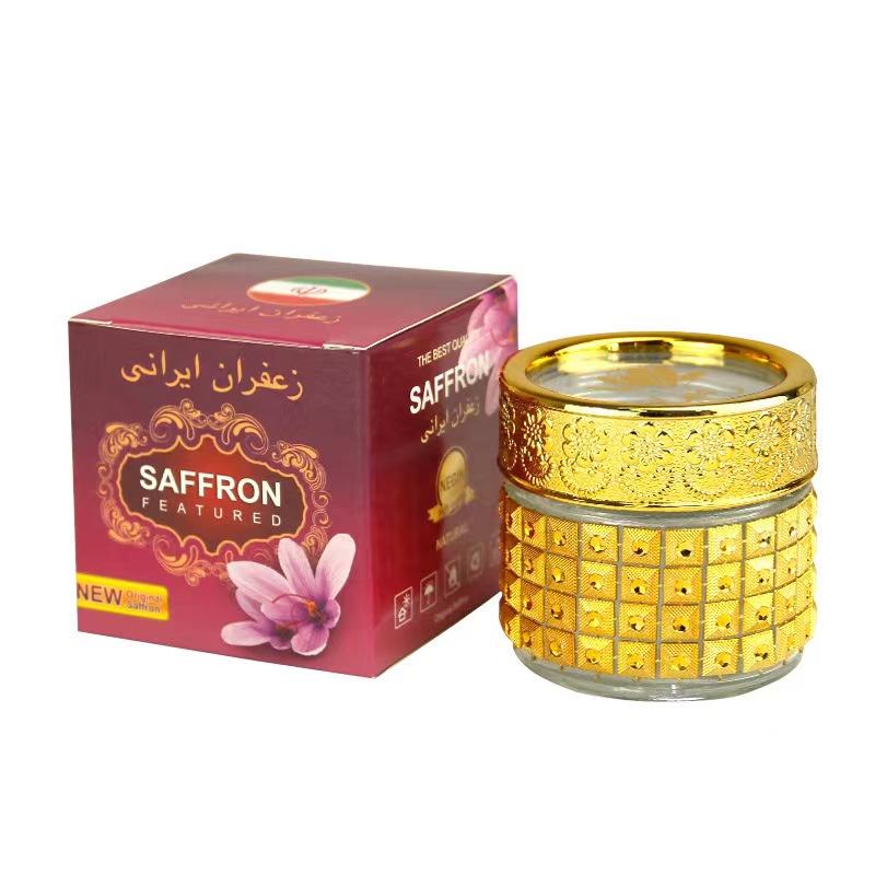 Saffron Fancy Packaging Box And Bottle Decorative Gift Single Bottle Reusable