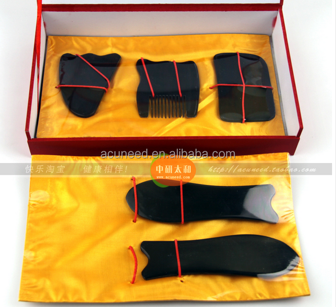 Buffalo Horn Jade Guasha Tools Massage Guasha Board Horn