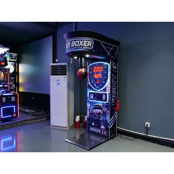 Cyber-BOXER Arcade Punching Machine Commercial Coin-Operated Boxing Force Simulator Punch Boxing Arcade Machine Boxing Arcade Game for Bars & FECs