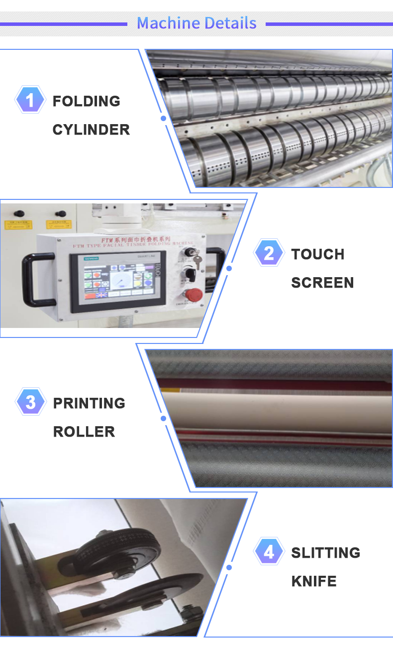 14 - 45kw Toilet Paper Rewinding Machine 380V 2150mm width
