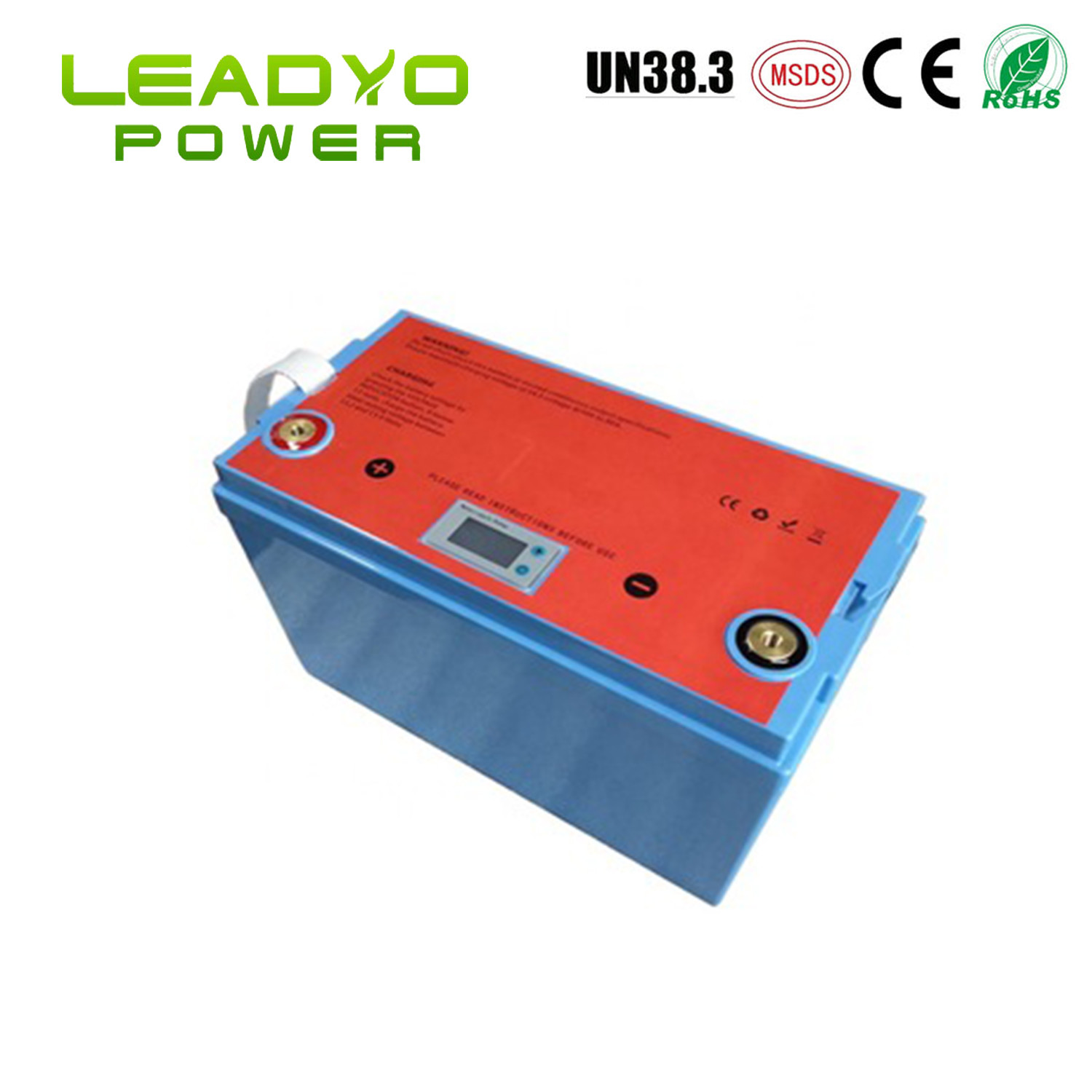 Smart LCD Display Lithium ion RV Marine Battery 12v 100Ah Deep Cycle Lifepo4 Batteries with Monitor Battery Status