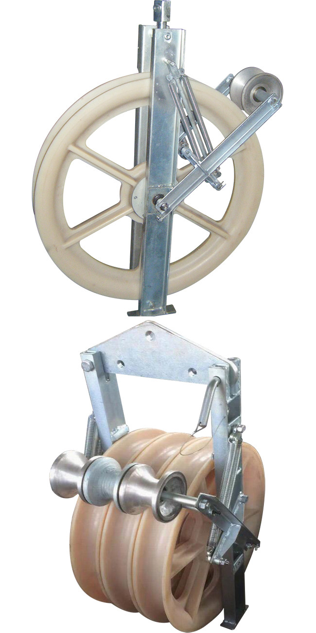 Conductor Pulleys Transmission Line Tools With Single / Three Grounding Wheels