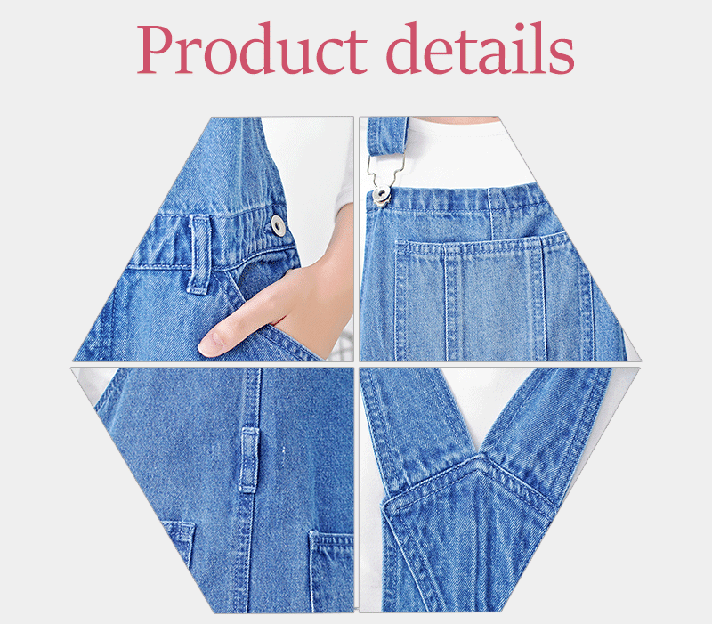 Casual Wear Jumpsuit Suspender Skirt For Women , Denim Medium Length Dress
