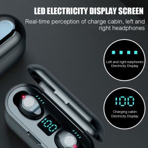 Wireless Earphone Bluetooth V5.0 F9 Tws Wireless Bluetooth LED Display Headphone
