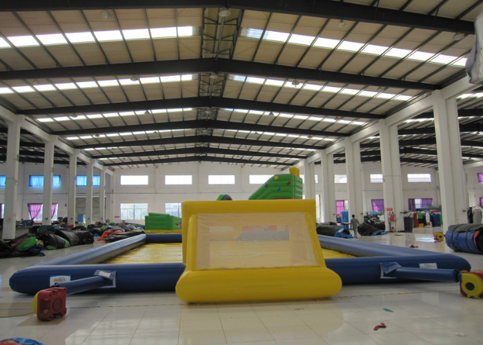 Amusment Park Inflatable Soccer Playground bright colour giant Inflatable Football Pitch for adult