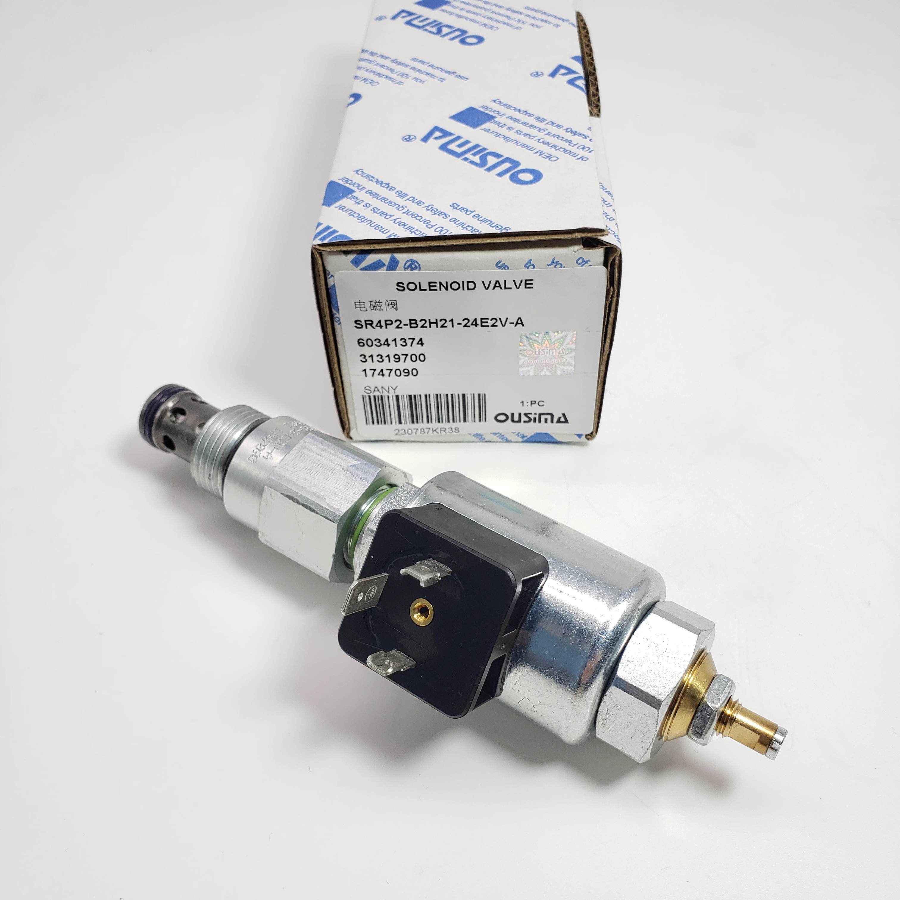 SANY Part Solenoid Valve SR4P2-B2H21-24E24V-A 60341374 31319700 1747090