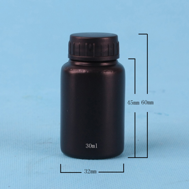 HDPE Spiral Cap Reagent Nail Polish Plastic Packaging Bottle 30ml