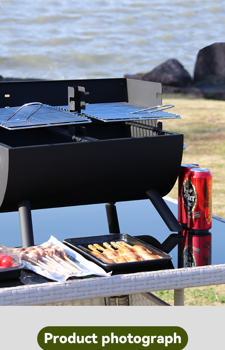 Metal Type Cold Rolled Steel Charcoal Grill BBQ Pellet Rotisserie Smoker for Outdoor