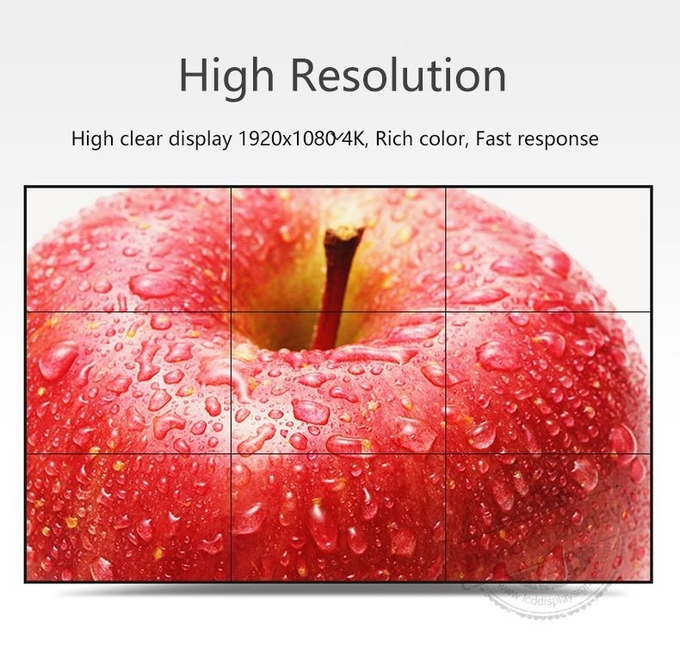 High Definition 46" 1.7mm bezel LCD DID Video wall 3x3 for Seamless Video Wall Panel Size
