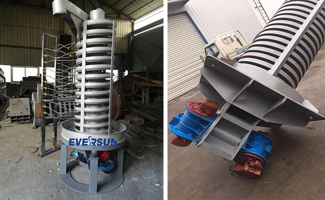 Enclosed Spiral Lifter Vertical Conveyor Spiral Elevator For Powder Granules