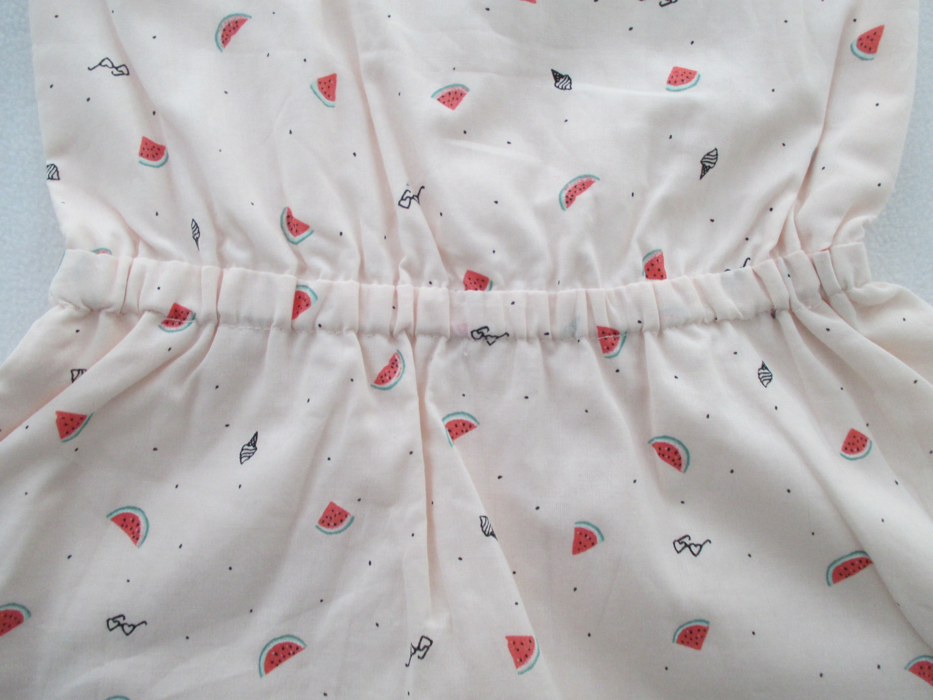 Girl Woven Cotton Voile Dress Whole Lining Peter Pan Collar