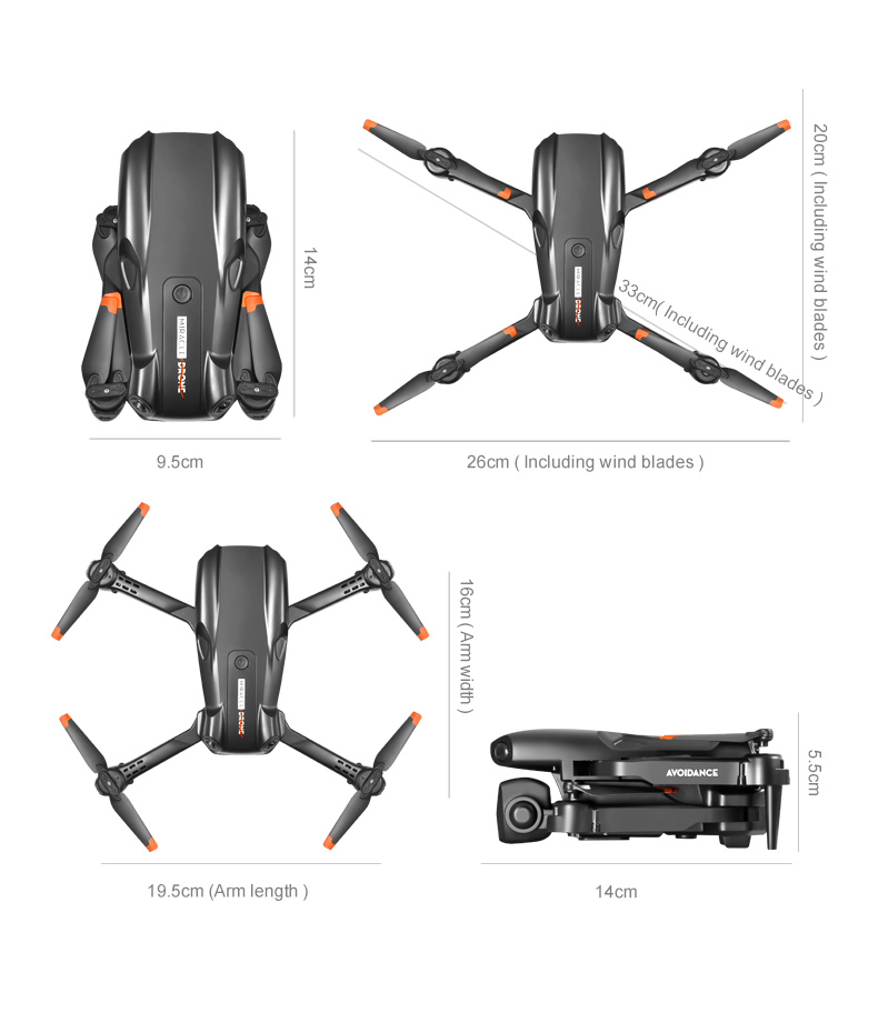 2024 D3 Air Drone LED Light 360-degree Tumbling Headless Mode Optical Flow Positioning Foldable RC Drone for Beginners