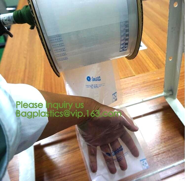 clear LLDPE easy tearing line pre-opened in roll bag,Factory custom LLDPE plastic autobag Preopened polybag on a Roll