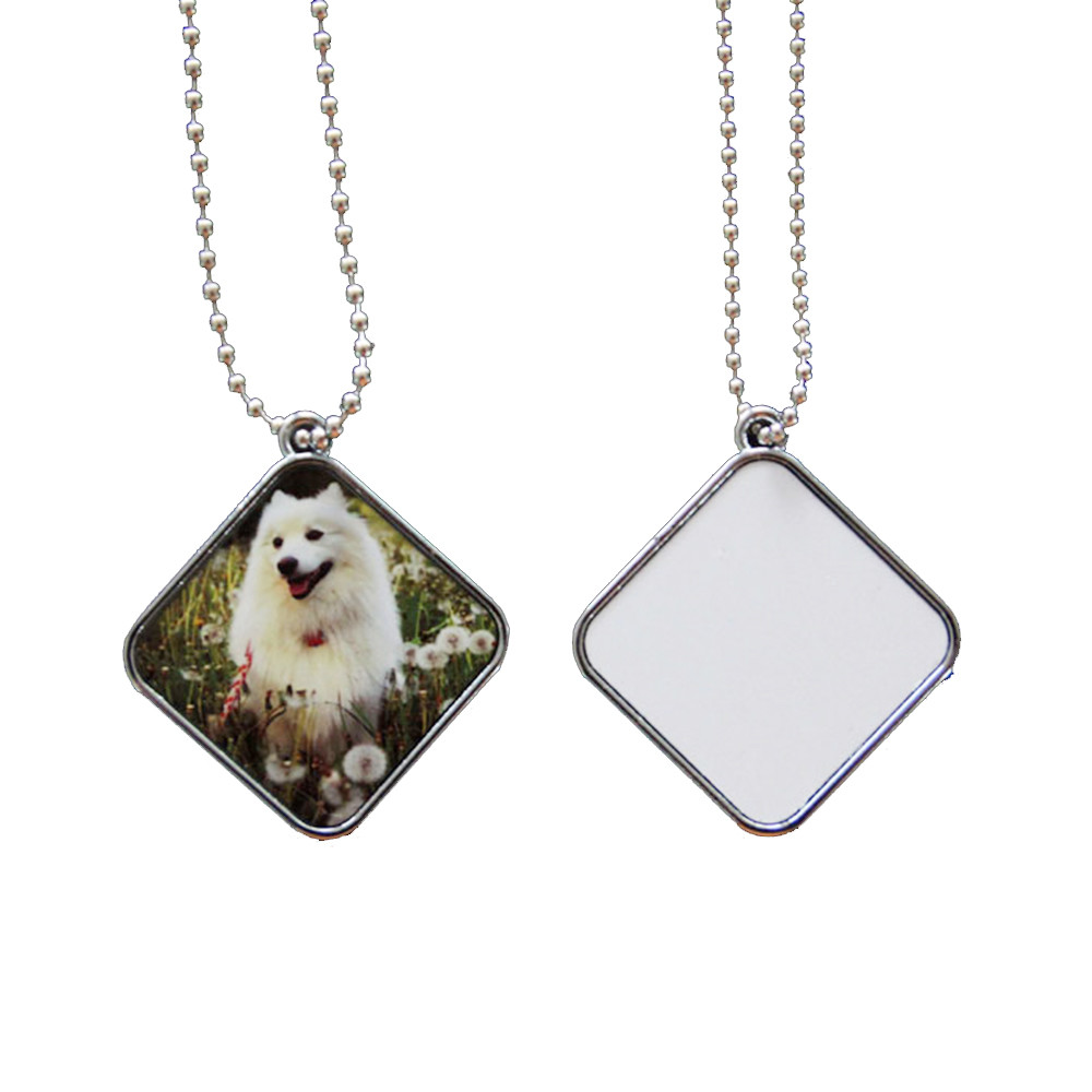 Custom Logo Blank Double Sided Sublimation Metal Pet Name ID Chain Dog Tags For Sublimation Printing
