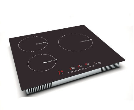 Metal Alloy 6000W Three Burner Induction Cooktop
