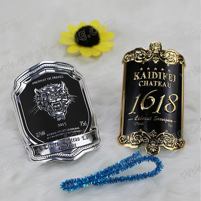 ODM Aluminium Custom Liquor Bottle Labels For Luxury Wine