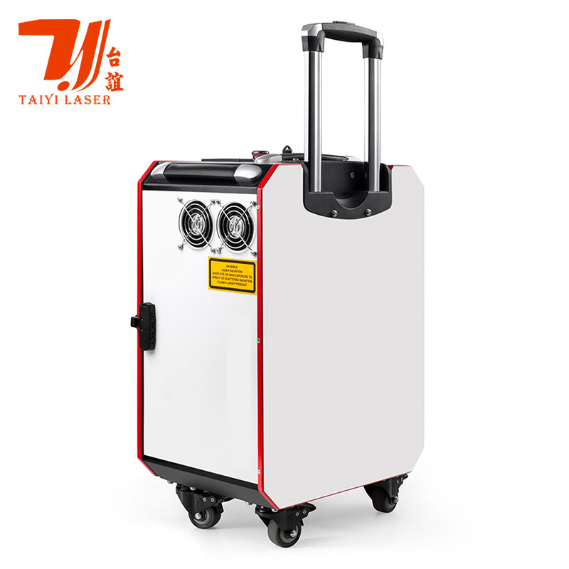 Canton Fair Promotion Trolley Case Portable Pulse Handheld Laser Cleaner For Industrial Metal Surface Claening