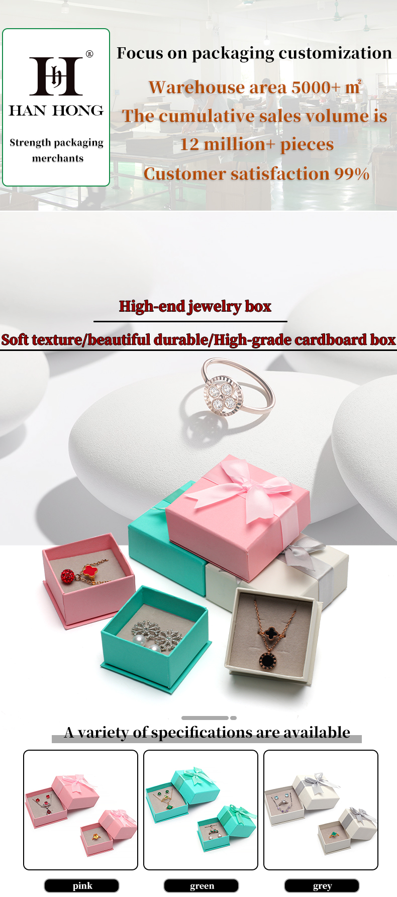 Hanhong Custom Logo Jewelry Package for Girls Earrings Mini Color Paper Velvet Gift Box