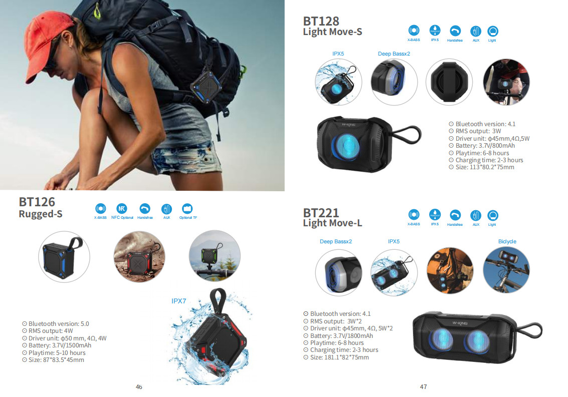 60W Waterproof IPX5 Bluetooth Wireless Speaker with TWS, DSP, TF Card, Equalizer & Subwoofer