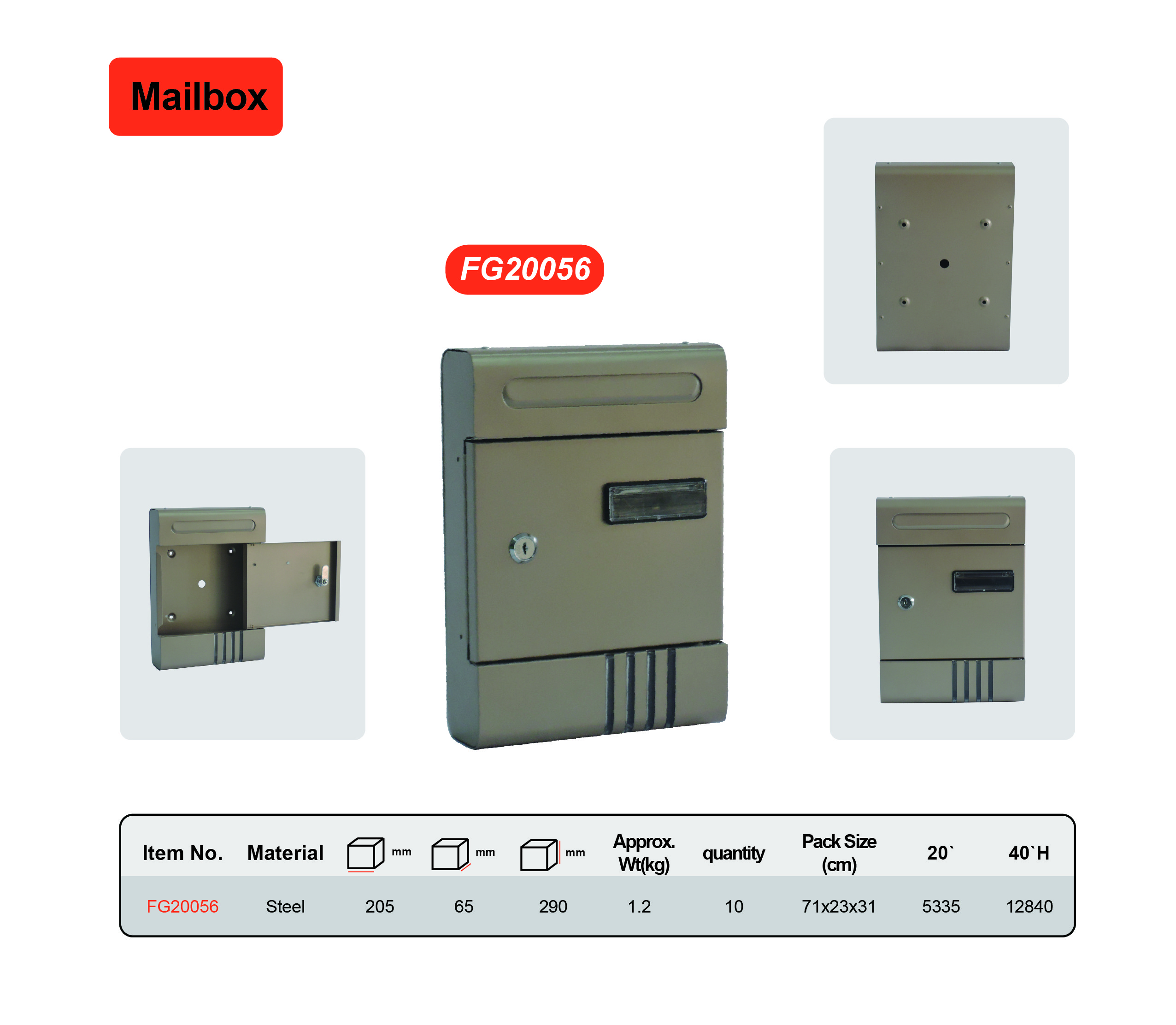 High Strength Steel Mailbox Post Corrosion Resistant Long Life Span