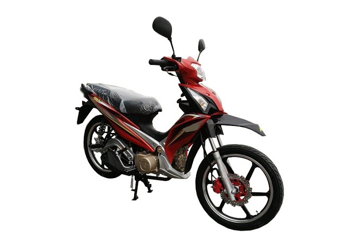 Red Colour 110cc 125cc Cub Motorcycle Aluminium Wheel Front Disc Rear Durm