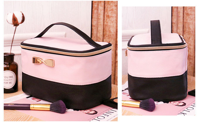 Woman PU Leather Travel Toiletry Bag For Daily Use