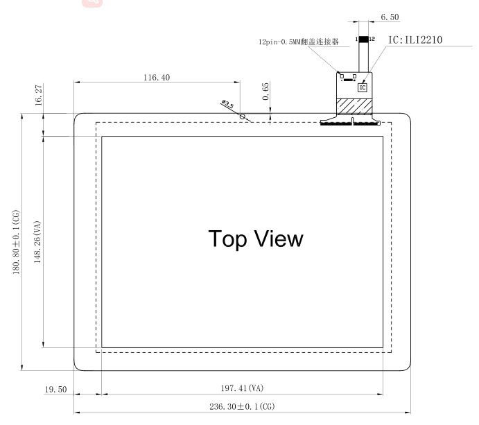 Black Smart Home Touch Panel 9.7 Inch Flat Panel For Intelligent Appliances