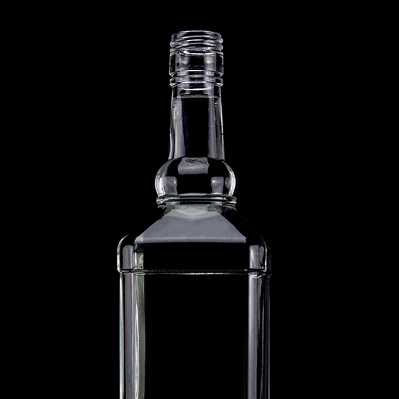 Flint Acid Etch Unique Shape Glass Bottles for Rum Liquor Brandy Whisky Vodka Tequila