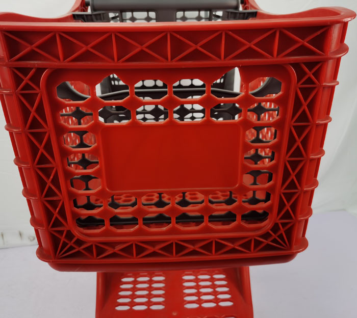 Supermarket Plastic Basket Trolley Lightweight With Plastic Partition OEM ODM