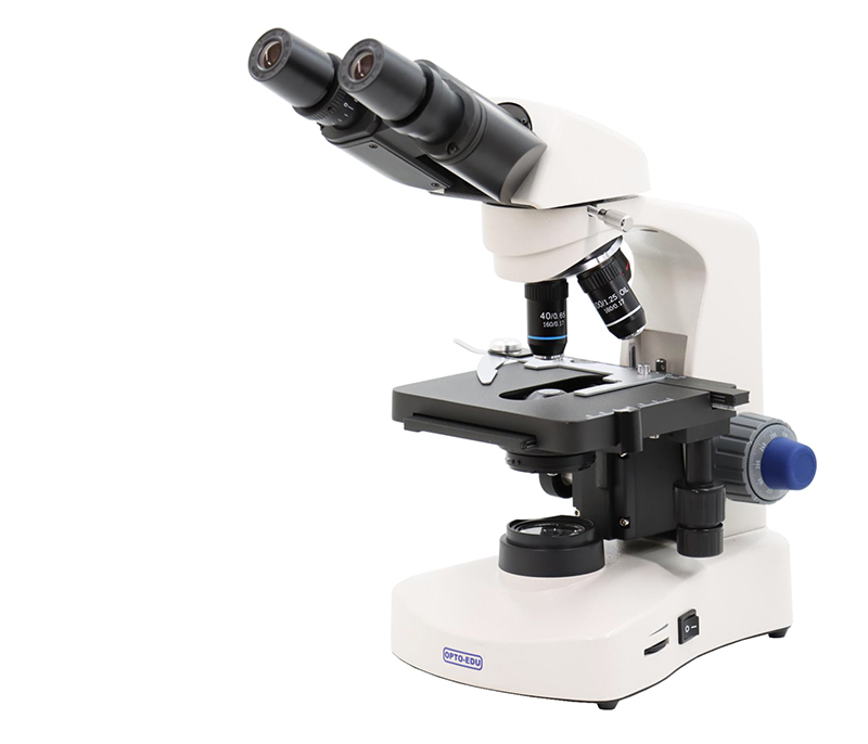 OPTO EDU A12.1005 Achromatic LED Trinocular Biological Laboratory Microscope