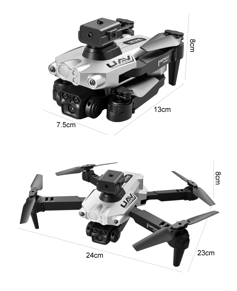 Portable 4k Drone Professional with 3 Camera Wide Angle Optical Flow Localization 360 Obstacle Avoidance Quadcopter