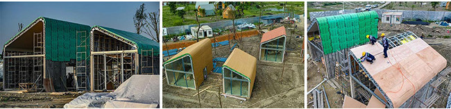 Q550 Standard Steel Hotel Prefabricated House Kits with Light Steel Framing