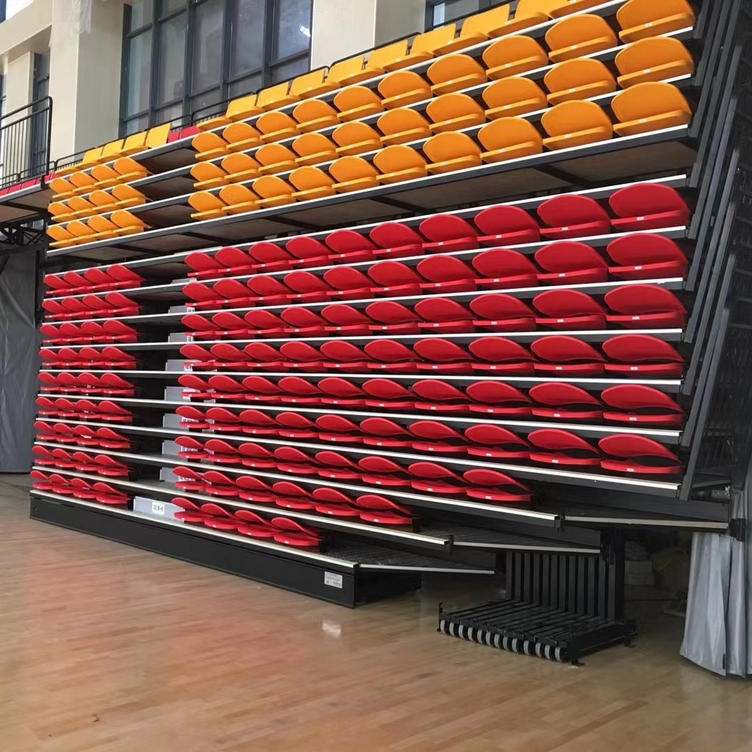Convenient And Comfortable Retractable Bleachers Seating For 200 - 500 People