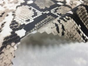 China Grey Color Snakeskin Leather Fabric / 0.25mm PU Faux Snakeskin Material on sale