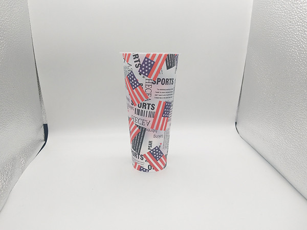 Customized Plastic Milk Tea Cup In Mould Label SGS FDA Certification