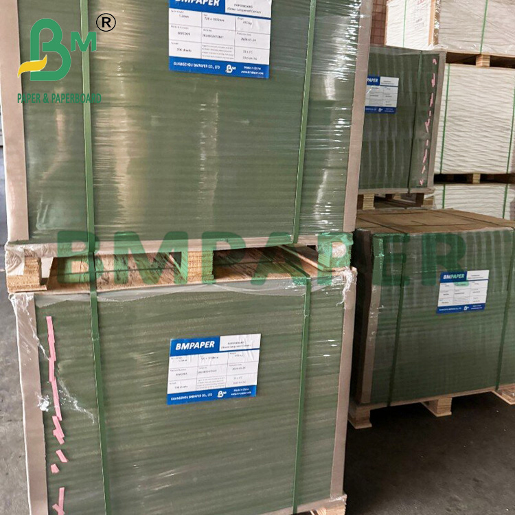 1.2mm 1.5mm Green Color Laminated Grey Back Board For Jewelry Box