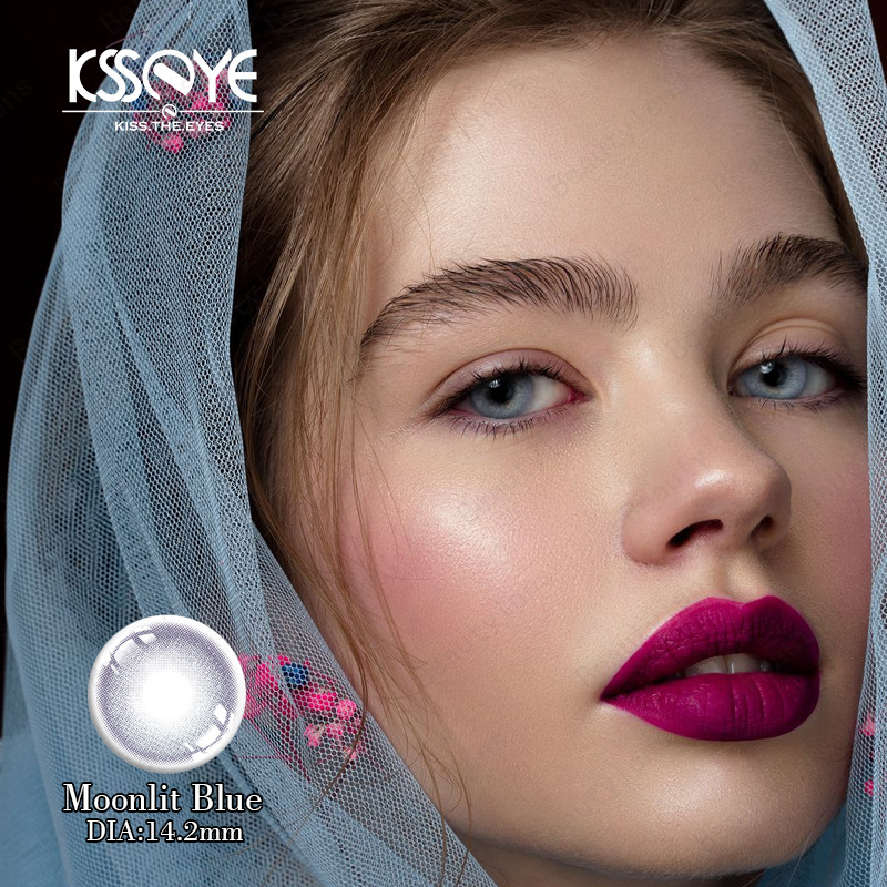 Oem Cosmetic Tricolor Blue Cosplay Contacts Lens 1 Year Without Power PP blister