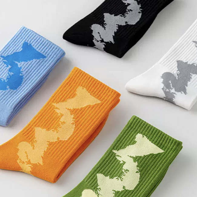 Unisex Colorful Breathable Custom Men Socks Anti Bacterial Cotton Crew Socks