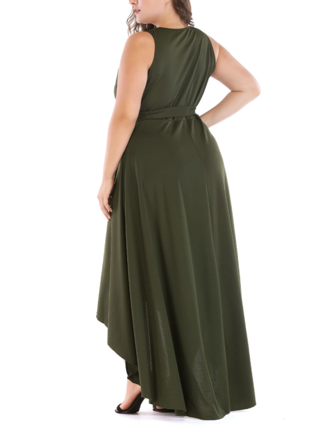 Wholesale sexy fat women dresses sleeveless long plus size dress