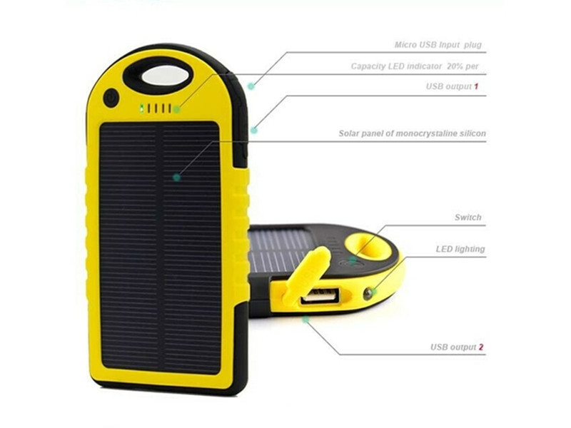 5000mah cell phone charger move power solar charger