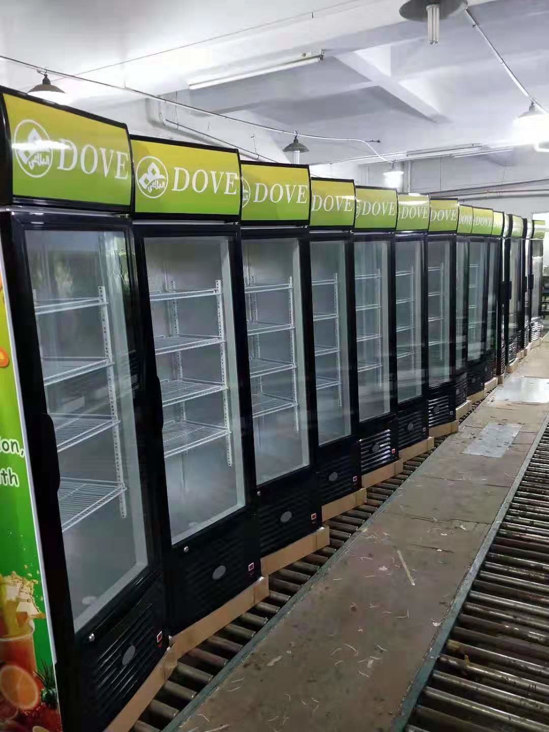 Static cooling commercial beverage display cooler with 280 L for beverage promotion