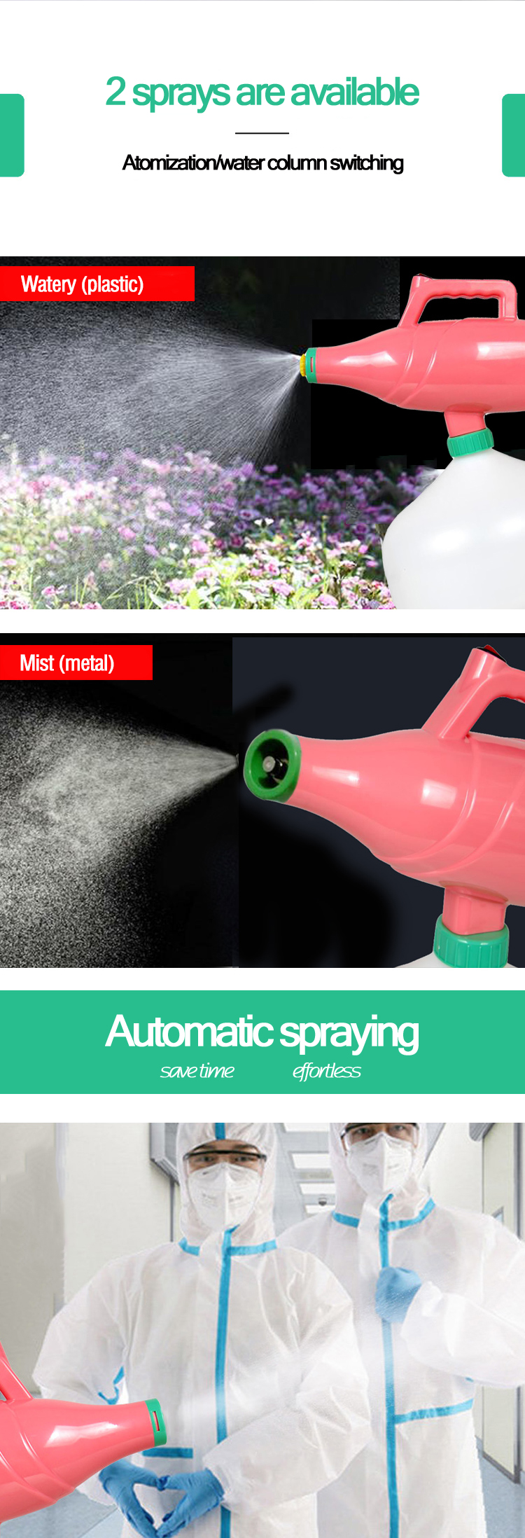 12v Chargeable Lithium Battery High Pressure Sprayer Electric Atomizer Mini Ulv Fogger