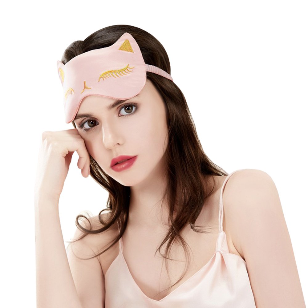 Travel 9x21cm Mulberry Silk Sleep Mask Blindfold For Sleeping